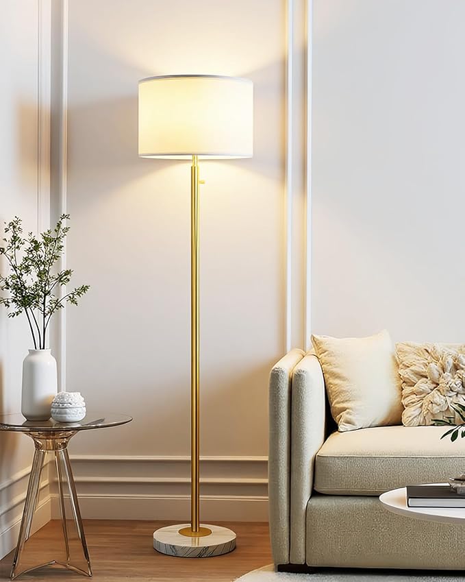 Gold Floor Lamps for Living Room–10W LED Bulb Included, Dimmable Floor Lamp - Image 6