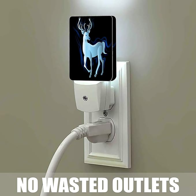 Blue Deer Night Light, Northern Lights Night Lights Plug into Wall Decor - Image 4