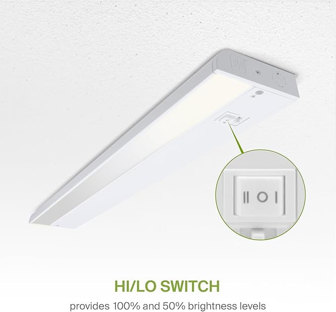 ASD 18 Inch LED Under Cabinet Lighting Plug in or Hardwired, High/Low/Off Switch - Image 4
