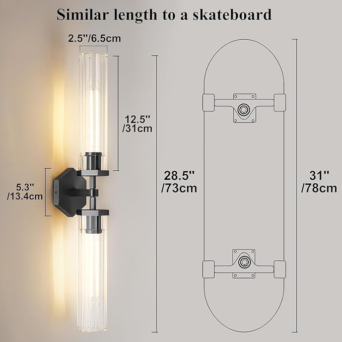 Black Crystal Wall Sconces Light - Image 2