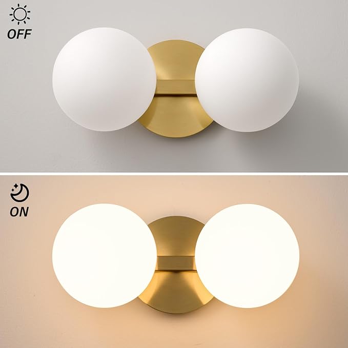 Gold Bathroom Vanity Light Fixtures: Modern Wall Scones - Image 3