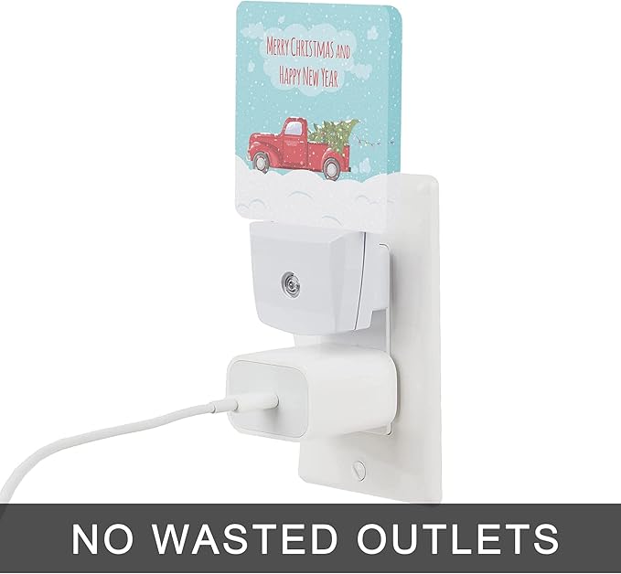 Christmas Décor Night Light, Retro Pickup and Christmas Tree Night Lights Plug - Image 4