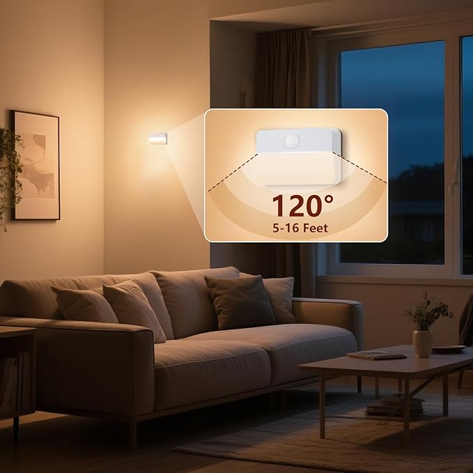 Motion Sensor Stair Light for Indoor, Battery Operated Closet Lights, Portable - Image 7