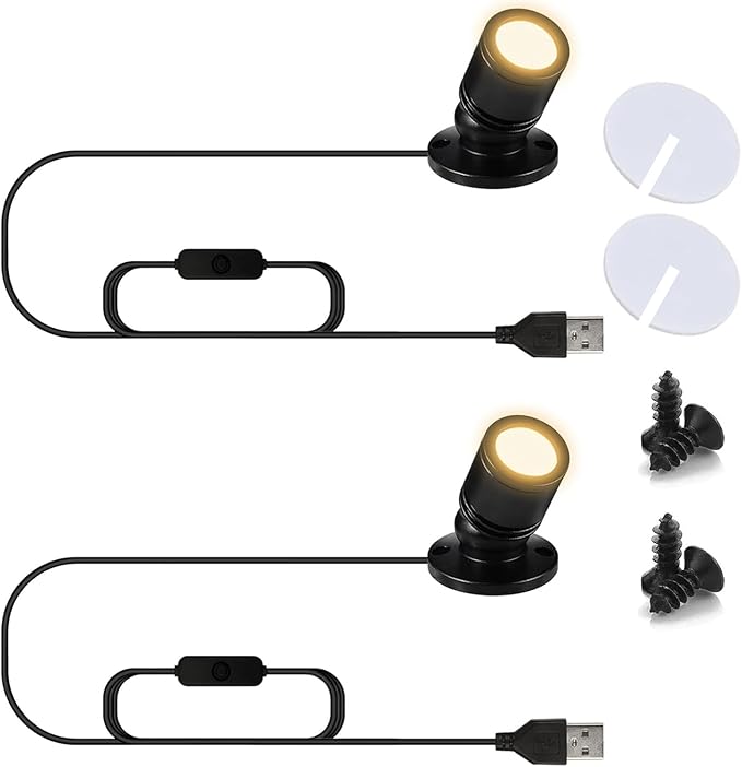 USB Powered Mini Spotlights for Displays 2-Pack – 5V Small LED Spot Lights - Image 8