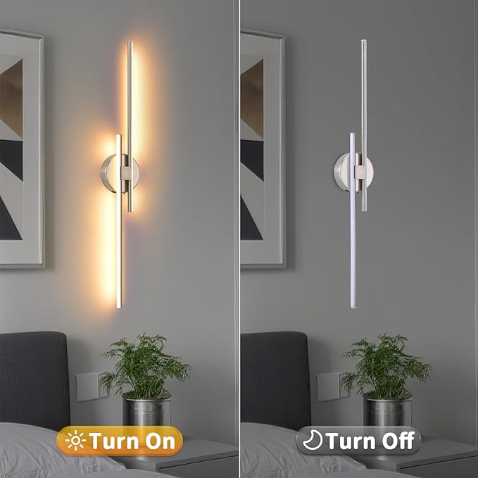 Battery Operated Wall Sconce set of 2, USB Rechargeable Wireless Sconces - Image 8