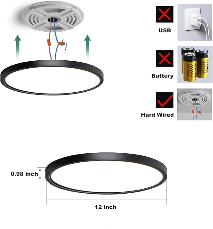 12 Inch Motion Sensor Ceiling Light Indoor, Motion Sensor Fixture Indoor - Image 4