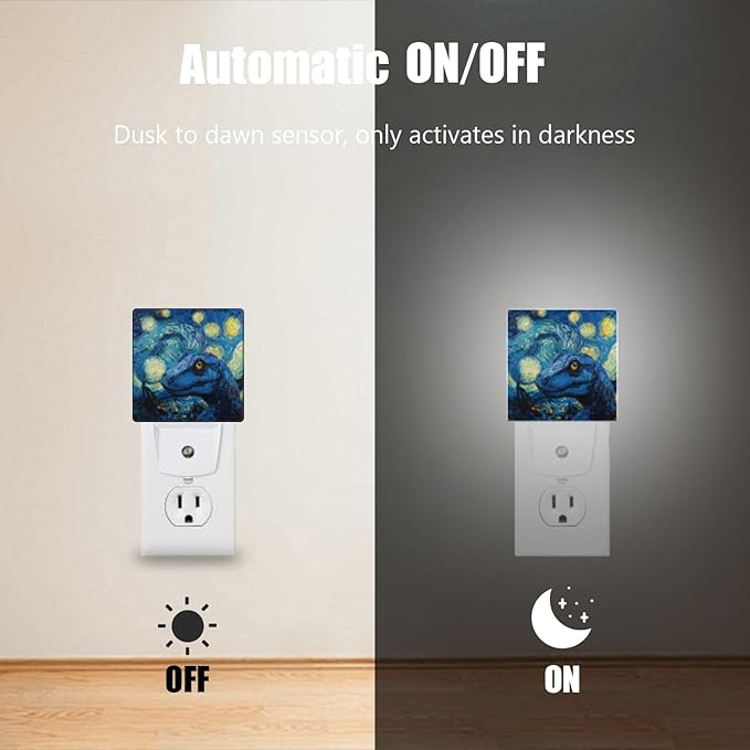 Lights by Night Decorative LED Night Light, Starry Night Funny Dinosaur Night - Image 8