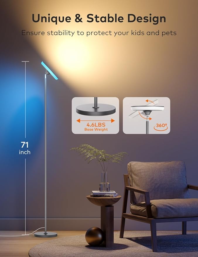 Bright Floor Lamp, 42W 3700LM LED Torchiere Floor Lamps - Image 7