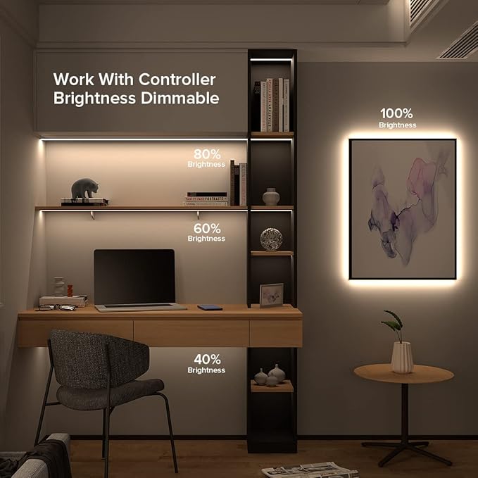 16.4FT COB LED Strip Light IP65 Waterproof DC12V 3000K Warm White Dimmable - Image 8
