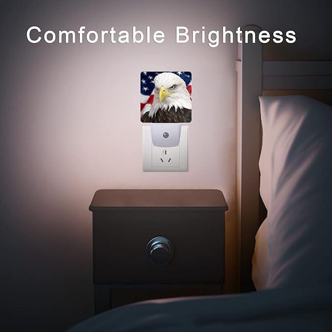American Flag Night Light, Eagle Night Lights 0.5W Sleep Friendly - Image 7