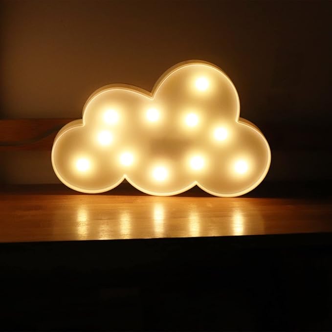 AUSAYE 3 PCS 3D Crescent Moon Light Cloud Led Star Lamp, Decorative Night - Image 4