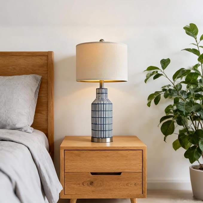 25" Modern Ceramic Lamps Single Table Lamp - Image 5
