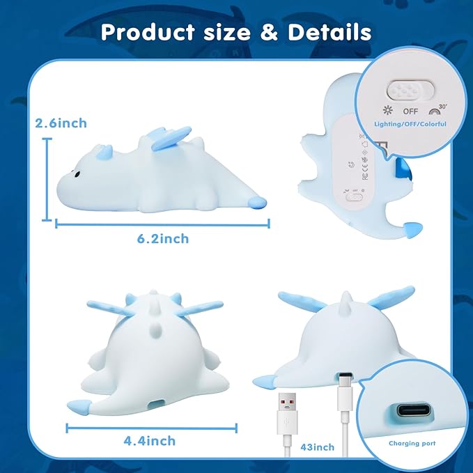 Cute Baby Dragon Kids Night Light - Image 6
