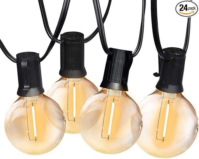 SUNTHIN Outdoor String Lights, 48FT Patio Lights by SUNTHIN