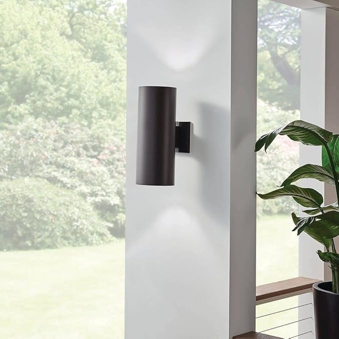 Kichler Cylinders 15" 2-Light Outdoor Cylinder Wall Sconce in Architectural - Image 6