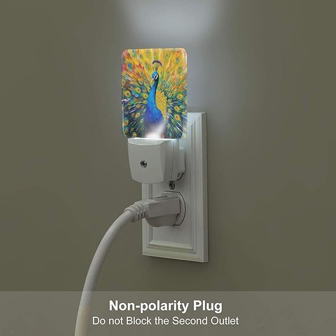 Led Night Light, Abstract Peacock Decorative Plug in Nightlights, - Image 4