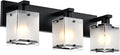 3-Lights Bathroom Light Fixture Over Mirror, Modern Black Wall Sconce Vanity by WINSHENLighting