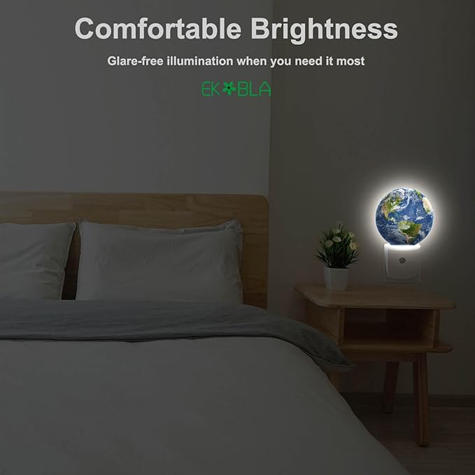 EKOBLA Earth Night Lamp Planet World Geography Globe Continents Oceans Night - Image 4