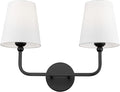 2-Light Bathroom Vanity Light Fixtures in Matte Black Finish, Modern Bedside by Metwet