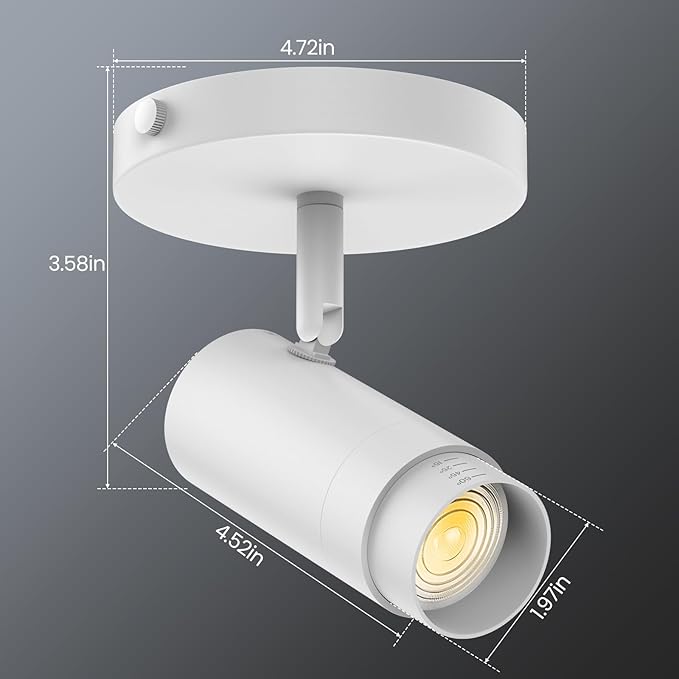 10W Zoomable 5-Color LED Ceiling Spotlight White Directional Ceiling Light - Image 7
