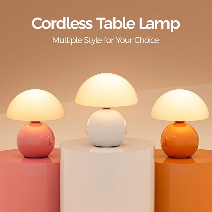 NIORSUN Wireless Mushroom Lamp, Table Lamp - Image 8