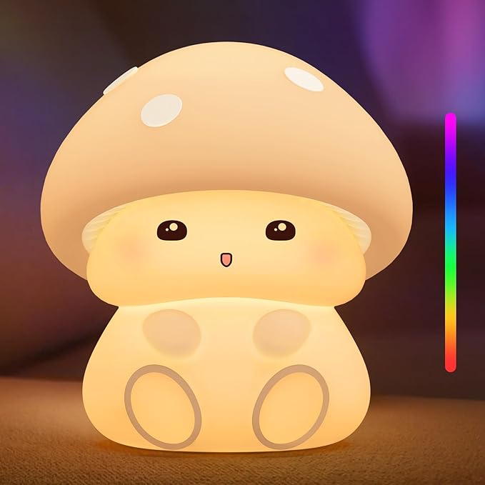 Mushroom Night Light, Touch Control by ICARERFAMILY