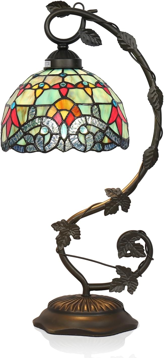 Stained Glass Lamp, Vintage Table Lamp, Living Room, Study（Baroque） by TFNALNB