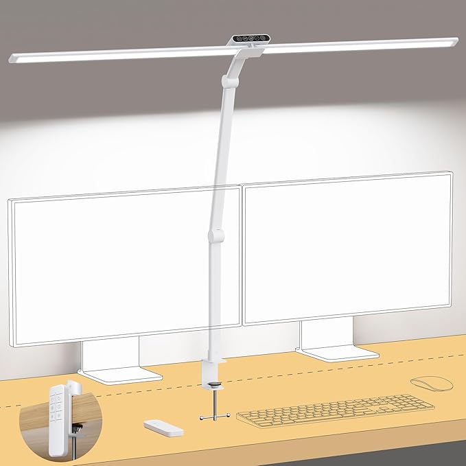TROND LED Desk Lamp with Clamp, 29.55'' Tall Desk Light with Remote, 1500LM by TRONDOfficial
