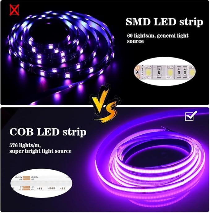 INDARUN RGB COB Led Strip Light 16.4FT/5M, 24V Color Changing Led Strip Lights - Image 3