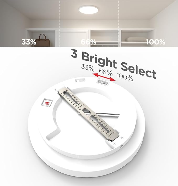 Motion Sensor Ceiling Light Indoor Wired, 9 Inch 18W, 5 CCT - Image 3