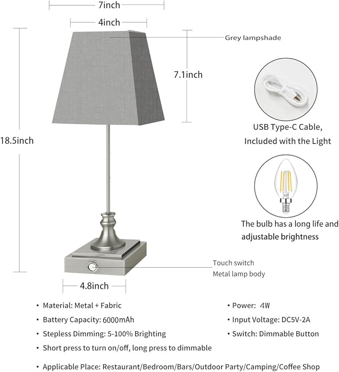 Rechargeable LED Table Lamps - Image 2