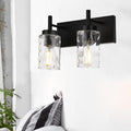 BONLICHT 2 Light Farmhouse Wall Sconce Vanity Lights Modern Black Bathroom by BONLICHT