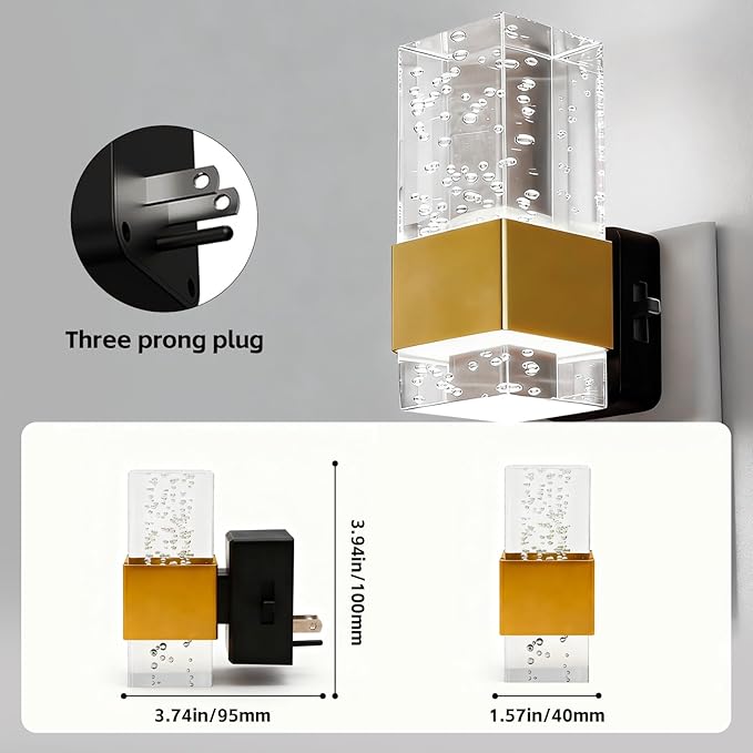 LED Night Light with Bubble Acrylic Design, Dusk to Dawn Sensor, 3 Color - Image 7