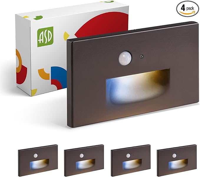 ASD LED Recessed Step Light Fixture, Dusk to Dawn Tread Lighting | 3CCT by ASDLightingCorporation