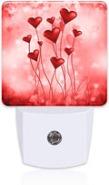 Red Hearts Night Light Plug into Wall, Romantic Sweet Heart Dusk to Dawn Night by sndheke