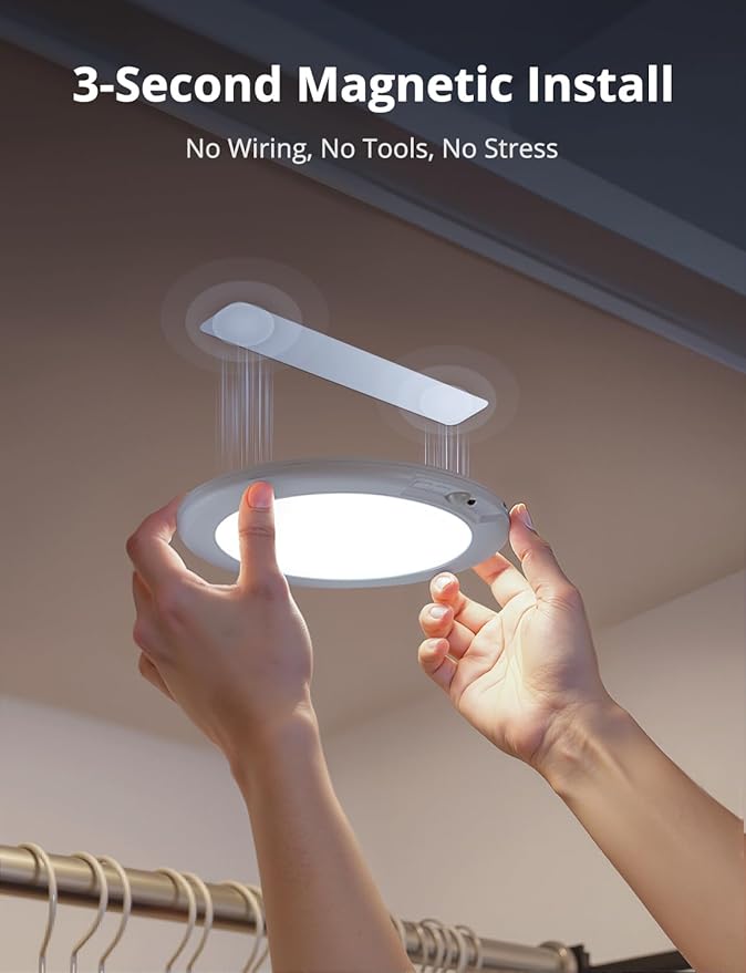 Combuh 4-Pack Battery Powered Motion Sensor Light, 7.48" IP44 Waterproof Shower - Image 2