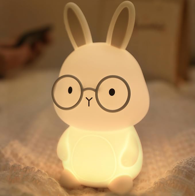Bunny Night Light, Rabbit Lamp for Kids, Rechargeable Nursery Nightlight - Image 7