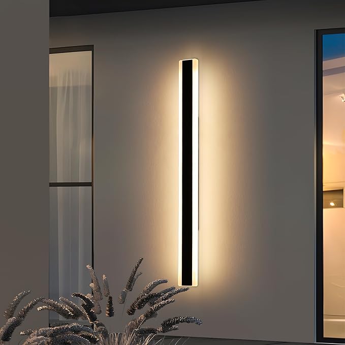 Modern Outdoor Wall Light, 59inch Long LED Wall Sconce, IP65 Waterproof by Daoseolo