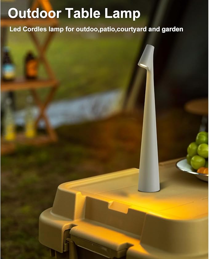 Cordless Small Table Lamps Set of 2, 3 Levels Brightness Portable Desk Lamp - Image 2
