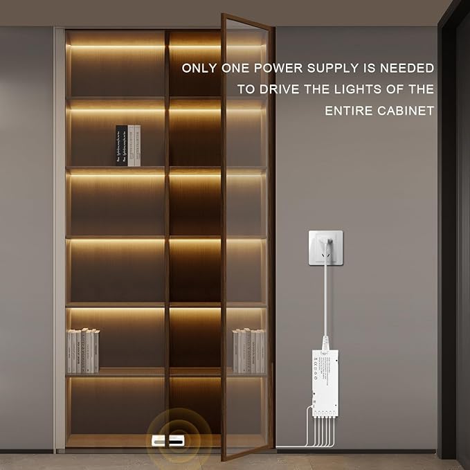 12V COB LED Strip Light, 6 -in-1 Door Sensor Control LED Under Cabinet Lighting - Image 7