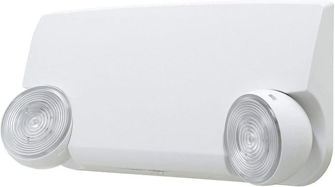 LFI Lights | Compact Emergency Light | White Housing | Two LED Adjustable Round - Image 2