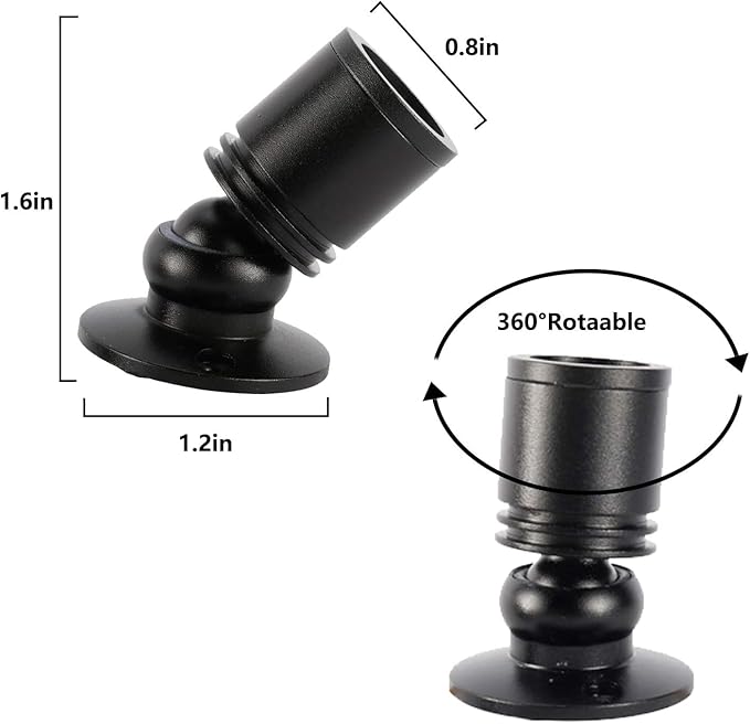 YaeCCC Dimmable LED Mini Spotlight Jewelry Showcase Display Lights Black Shell - Image 7