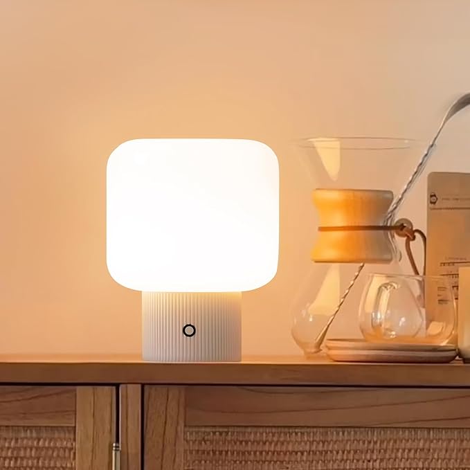 Halo Mushroom Lamp, 5W Cute Cordless Rechargeable Table Lamp by Magcharm