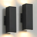 tewei LED Square Up and Down Lights Outdoor Wall Lights, Matte Black Exterior by TeweiBrand