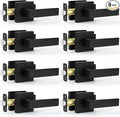 Estmoon 8 Pack Passage Door Handles Matte Black Door Levers, Interior Door by ESTMOON