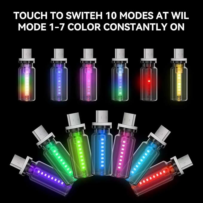 4 PCS Car USB Lights, Portable Plug-in Retro Car Interior Ambient Lights - Image 2