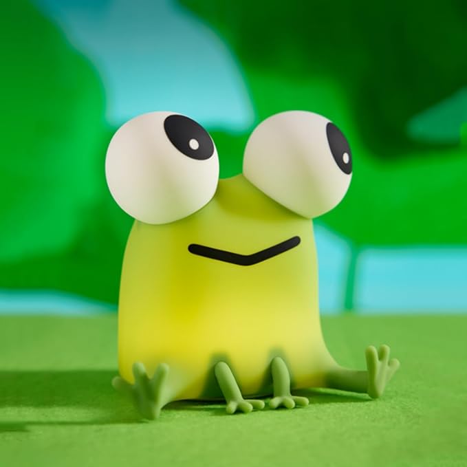 Frog Night Light for Kids, Rechargeable Bedside Touch Lamp, by Unknown