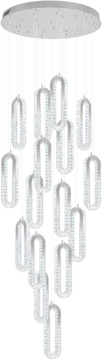 H138 LED Crystal Chandelier, Contemporary Chandeliers Large Pendant Light - Image 9