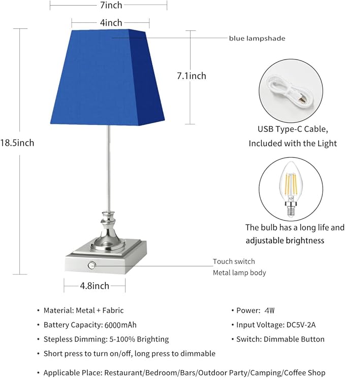 Rechargeable LED Table Lamps - Image 2