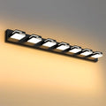 LED Modern Bathroom Vanity Light Fixtures 7-Light 5CCT Dimmable Matte Black by LKHF